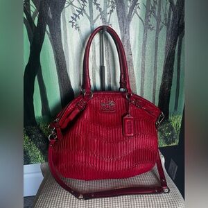 Red COACH tote bag